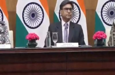 विदेश मंत्रालय की ओर से शाम साढ़े 5 बजे की गई प्रेस ब्रीफिंग