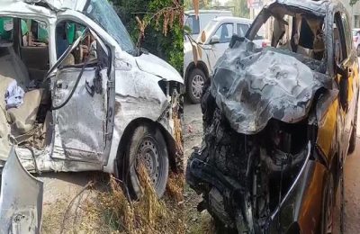 भीषण सड़क हादसा, 2 गाड़ियों की टक्कर में 3 लोगों की मौत