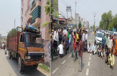 ट्रक  ने कुचला 11 वर्षीय बच्चा,मची अफरा तफरी