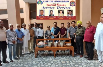 अलायंस क्लब जालंधर समर्पण ने पिंगलवाड़ा मखदुम पुरा में किया सार्थक प्रोजेक्ट*