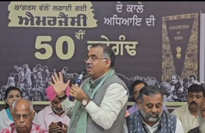 पंजाब में लोकतंत्र का गला घोंट रहे हैं केजरीवाल, इंदिरा के आपातकाल की याद ताज़ा – चुग”