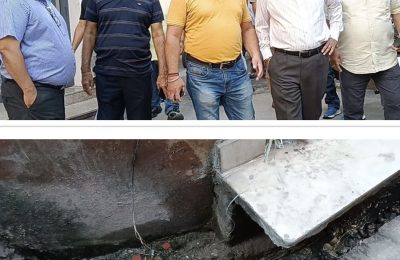 महीने भर से भी कम समय में टूट गई कार्पोरेशन द्वारा बनवाई सडक़, विधायक धालीवाल ने  की जांच की मांग