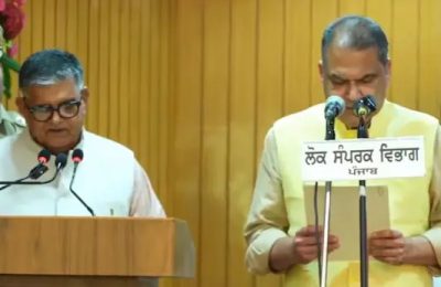 हाल ही में चुनाव जीतने वाले संजीव अरोड़ा ने मंत्री पद की ली शपथ