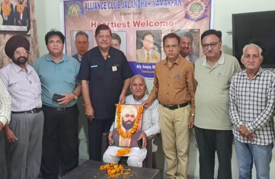 अलायंस क्लब जालंधर समर्पण ने शहीद सरदार उधम सिंह को उनकी पुण्यतिथि पर दी श्रद्धांजलि*