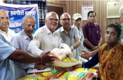 प्रेम नगर सेवा सोसायटी ने खेड़ा रोड पर करवाया 164वां मासिक राशन वितरण समागम