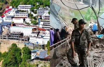 माता वैष्णो देवी की यात्रा के दौरान अर्धकुंवारी मे भूस्खलन