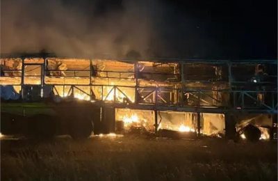 बस में लगी भीषण आग, 11 यात्रियों की जलकर मौत