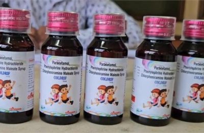 सरकार ने ‘coldreef’ नामक ‘कफ सिरप’ की बिक्री पर लगाया बैन
