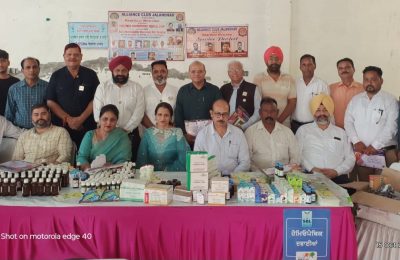 अलायंस क्लब जालंधर ने मुफ्त होम्योपैथिक मेडिकल कैंप लगाया