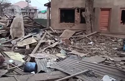 पुलवामा में आरोपी उमर नबी का घर IED से ध्वस्त