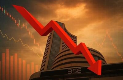 शुक्रवार को भारतीय शेयर बाजार में जोरदार गिरावट