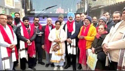 माता चिंतपूर्णी के दर्शन के लिए 151वीं बस यात्रा रवाना