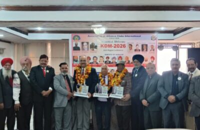 एसोसिएशन आफ अलायंस क्लब इंटरनेशनल जिला- 126 एन की संयुक्त रीजन कॉन्फ्रेंस “के डी एम 2026” सफलतापूर्वक संपन्न………… सब हैडिंग: तीनों रीजन के सेवा कार्य सराहनीय: गवर्नर संदीप …………