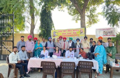 ਬਾਬਾ ਮੋਤੀ ਰਾਮ ਮਹਿਰਾ ਜੀ ਦੀ ਸ਼ਹਾਦਤ ਨੂੰ ਸਮਰਪਿਤ ਫਰੀ ਮੈਡੀਕਲ ਚੈੱਕਅਪ ਕੈਂਪ ਬਾਬਾ ਬੰਦਾ ਸਿੰਘ ਬਹਾਦਰ ਭਵਨ ਰਕਬਾ ਵਿਖੇ ਆਯੋਜਿਤ
