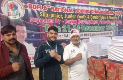 हमें यह बताते हुए गर्व हो रहा है कि समर ने 8वीं जूनियर बॉयज़ नेशनल बॉक्सिंग चैंपियनशिप 2025 में 63-66 kg वेट कैटेगरी में ब्रॉन्ज़ मेडल जीतकर नाम रोशन किया है।