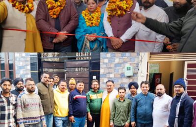 वार्ड 51 में बिना नींव पत्थर के ही कैबिनेट मंत्री मोहिंदर भगत और मेयर वनीत धीर ने किया 31 लाख की लागत से नई सड़कों का उद्घाटन