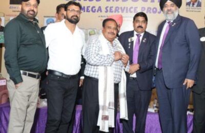 लांयस अश्वनी सहगल को लायंस ईंटरनेशनल प्रेजिडेंट ने किया सन्मानित*