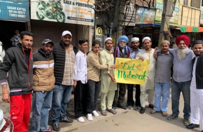 ਸਿੱਖ ਤਾਲਮੇਲ ਕਮੇਟੀ ਈਦ  ਦੇ ਪਵਿੱਤਰ ਤਿਉਹਾਰ ਤੇ ਮੁਸਲਮਾਨ ਵੀਰਾਂ ਨੂੰ ਮੁਬਾਰਕਾਂ ਦਿੱਤੀਆਂ