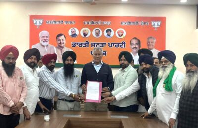 किसान संगठनों ने भाजपा पंजाब अध्यक्ष से की मुलाकात, चुनाव घोषणा पत्र में मांगें शामिल करने की अपील