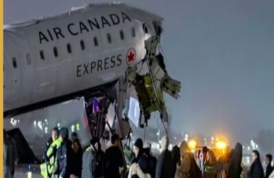 रनवे पर ट्रक से टकराया कनाडा एक्सप्रेस का प्लेन