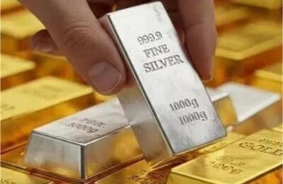 चांदी में 5,700 रुपए की गिरावट ,सोना भी हुआ कमजोर