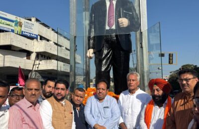 भाजपा द्वारा अंबेडकर जयंती मनाई गई डॉ. भीमराव अंबेडकर के सिद्धांत आज भी हमारे लिए प्रेरणा स्रोत – सुनील जाखड़