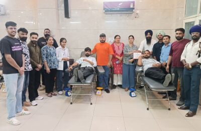 ਹਲਕਾ ਸੈਂਟਰਲ ‘ਚ ਲਗਿਆ ਵੱਡਾ ਬਲੱਡ ਡੋਨੇਸ਼ਨ ਕੈਂਪ, ਨੌਜਵਾਨਾਂ ਨੇ ਦਿਖਾਈ ਮਨੁੱਖਤਾ ਦੀ ਮਿਸਾਲ  – ਸੁਖਮਿੰਦਰ ਸਿੰਘ ਰਾਜਪਾਲ