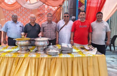 विश्व हिंदू संघ के व्यापार विंग के प्रधान मुनीष सिंगला रौकी ने लगाया मासिक भंडारा