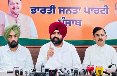 यदि भगवंत मान ईमानदार हैं, तो उन्हें विधायक गोल्डी कंबोज द्वारा कथित स्कूल कब्जाने की कोशिश की CBI जांच करवानी चाहिए – बीजेपी*