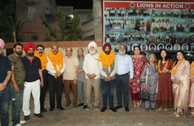 लायंस क्लब जालंधर ने सम्मान समारोह करवाया*