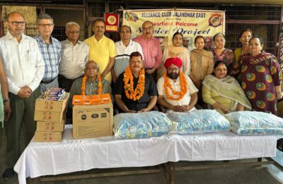 एलायंस क्लब जालंधर ईस्ट ने सेवा कार्यों को आगे बढ़ाते हुए आज प्रधान प्रमोद अग्रवाल की अध्यक्षता में कुष्ठ