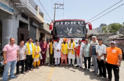 पूर्व सांसद सुशील रिंकू ने बाबा बालक नाथ दरबार की यात्रा के लिए श्रद्धालुओं से भरी बस को किया रवाना*