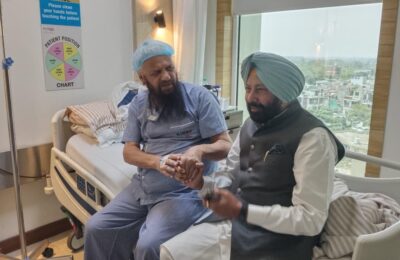 *पंजाब भाजपा अध्यक्ष केवल सिंह ढिल्लों ने हरजीत सिंह ग्रेवाल से मुलाकात कर उनके शीघ्र स्वस्थ होने की कामना की*