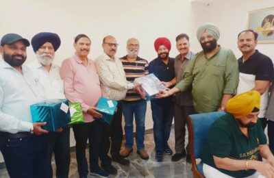 लायंस क्लब जालंधर ने नव निर्वाचित प्रधान अश्वनी मल्होत्रा को किया सम्मानित*