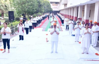 एचएमवी में अंतरर्राष्ट्रीय योग दिवस पर  स्वस्थ जीवन का संदेश