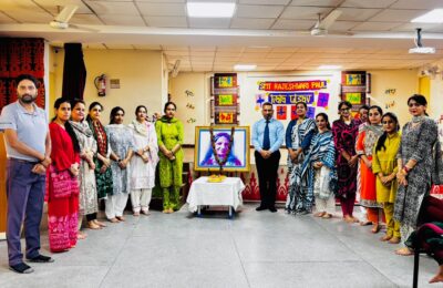 एपीजे स्कूल, टांडा रोड, जालंधर ने श्रीमती राजेश्वरी पॉल जी की 102वीं जयंती पर दी भावभीनी श्रद्धांजलि