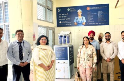 पटेल हॉस्पिटल ने ईएसआईसी हॉस्पिटल, जालंधर को वाटर कूलर एवं वॉटर प्यूरीफायर भेंट किया
