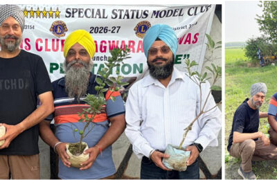 लायंस क्लब फगवाड़ा विश्वास ने लायनिस्टिक वर्ष के दौरान 11 हजार पौधे लगाने का लक्ष्य रखा : लायन शर्मा