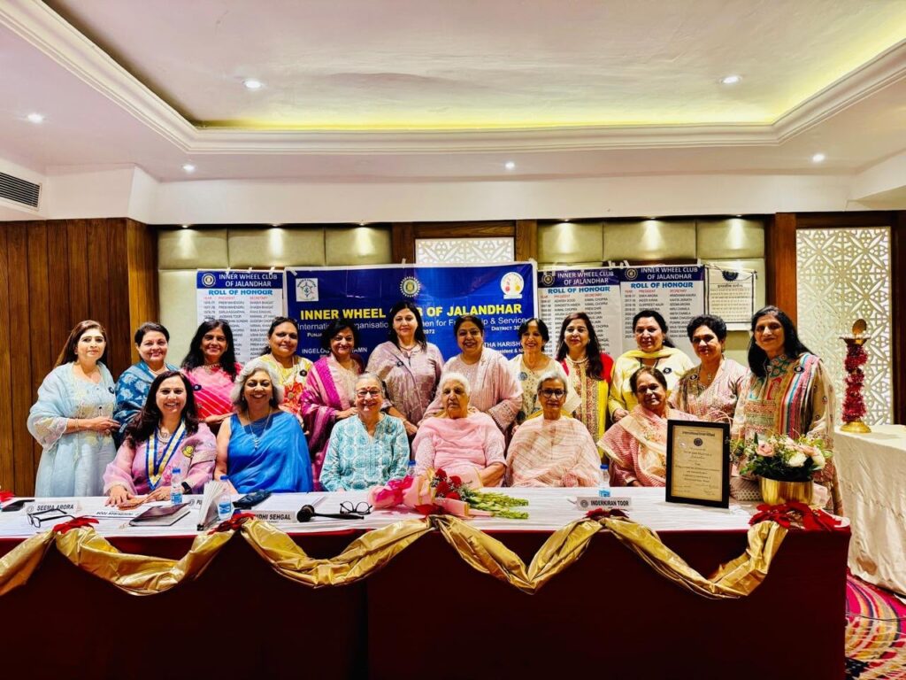 इनर व्हील क्लब जालंधर की इंस्टॉलेशन सेरेमनी सम्पन्न, निधि सहगल ने वर्ष 2026–27 की अध्यक्ष के रूप में संभाला कार्यभार
